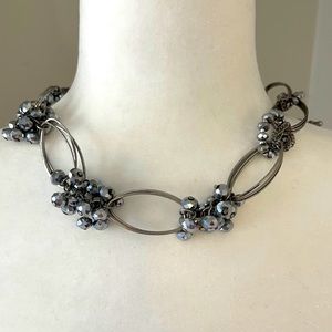Necklace short choker silver needed sparkle glitzy See photo for length